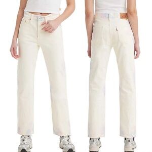Levi’s 501 Straight Leg Jeans White Tie Dye